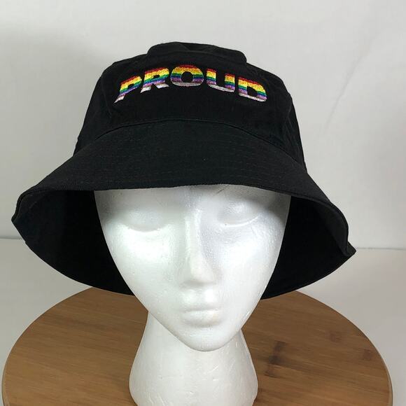 Proud Bucket Hat in Black Canvas Pride - The Phluid Project New Condition - Picture 3 of 10